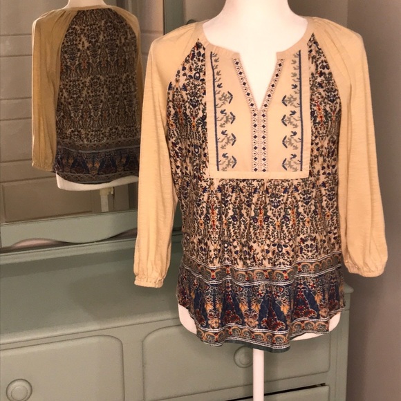 Vintage America Tops - Vintage America embroidered boho peasant top Small
